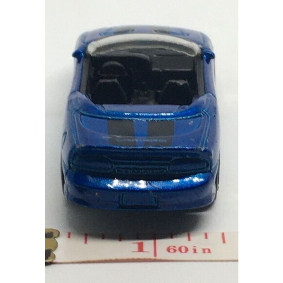 Hot Wheels Blue Black Racing Stripes 1995 Camaro Convertible Loose D44 VTG Wear - Picture 13 of 14